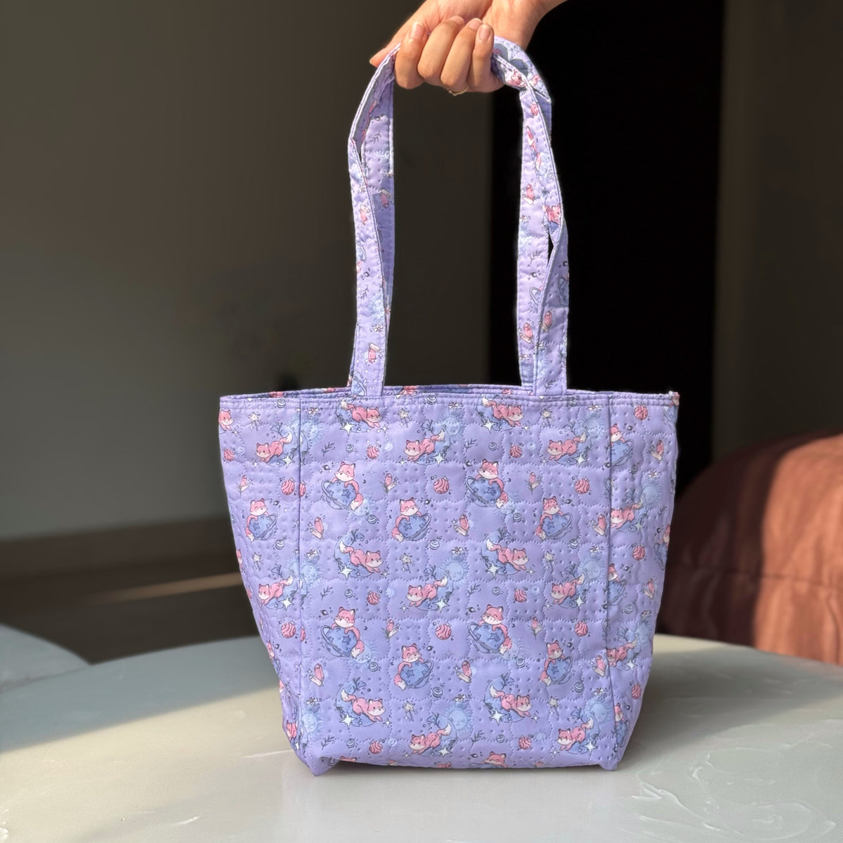 Mini Tote Bag | Quilted Water Resistant Tote Bag