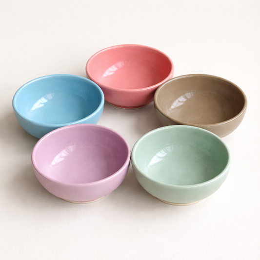 Pastel Ceramic Small Chutney Bowls