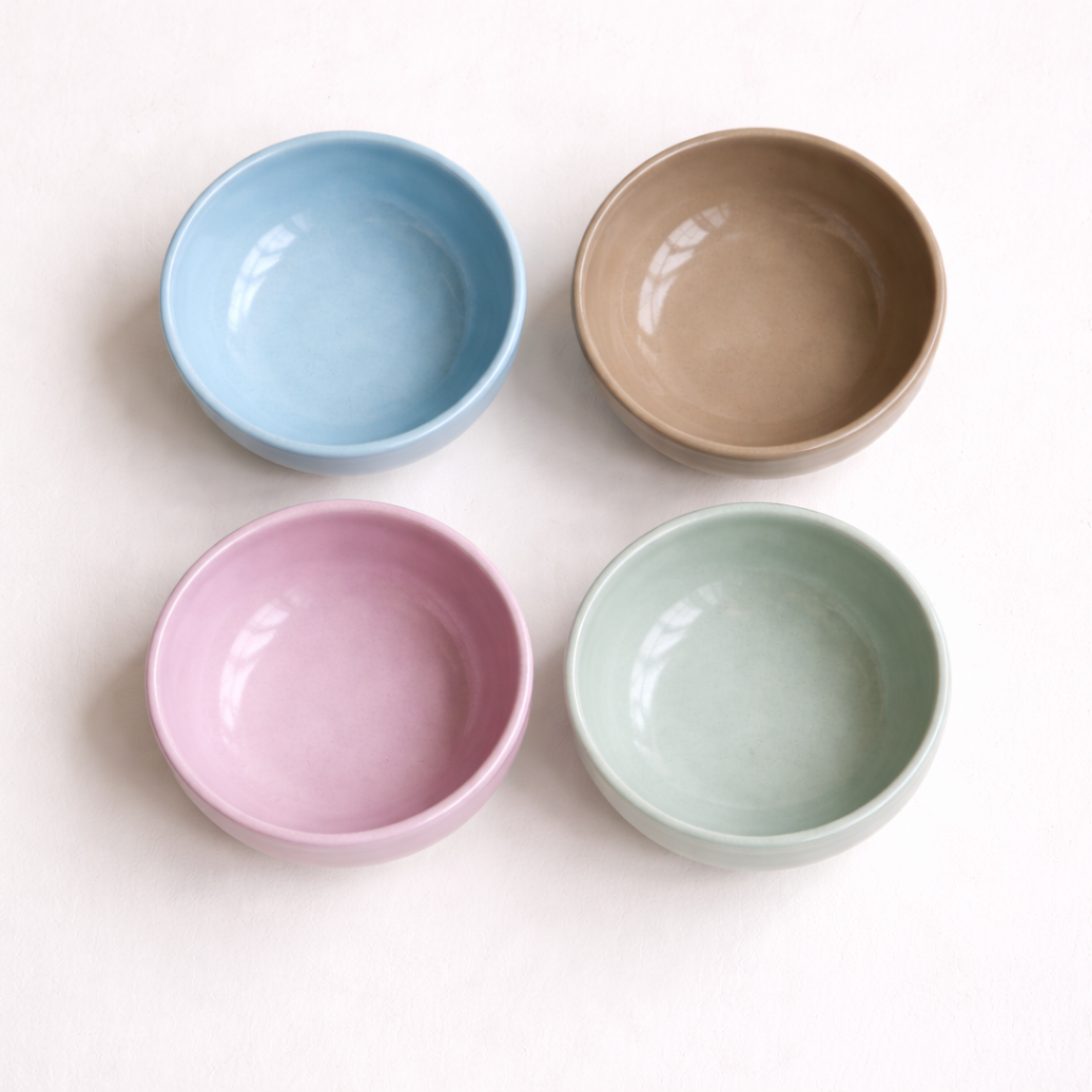 Pastel Ceramic Small Chutney Bowls