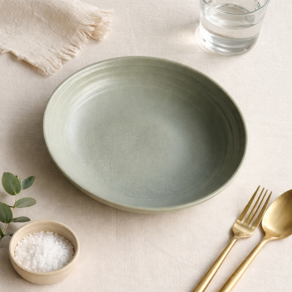 Matte Ceramic Pasta Plate