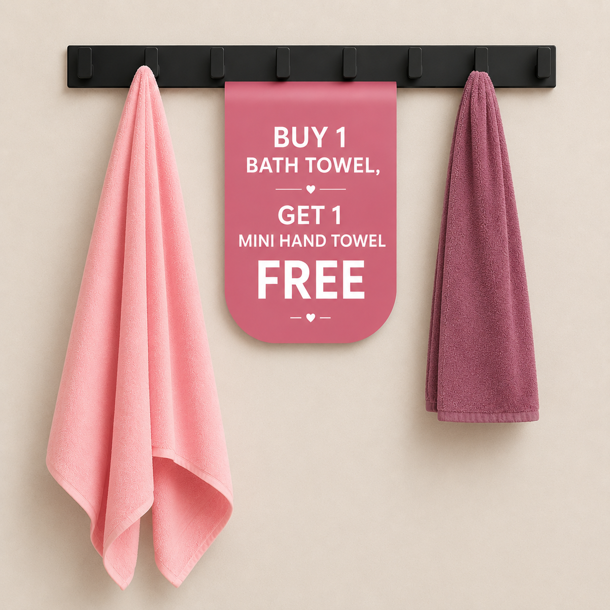 Bath Towel - Pastels | Soft Microfibre Pastels Colour Bath Towel | Free Face Towel