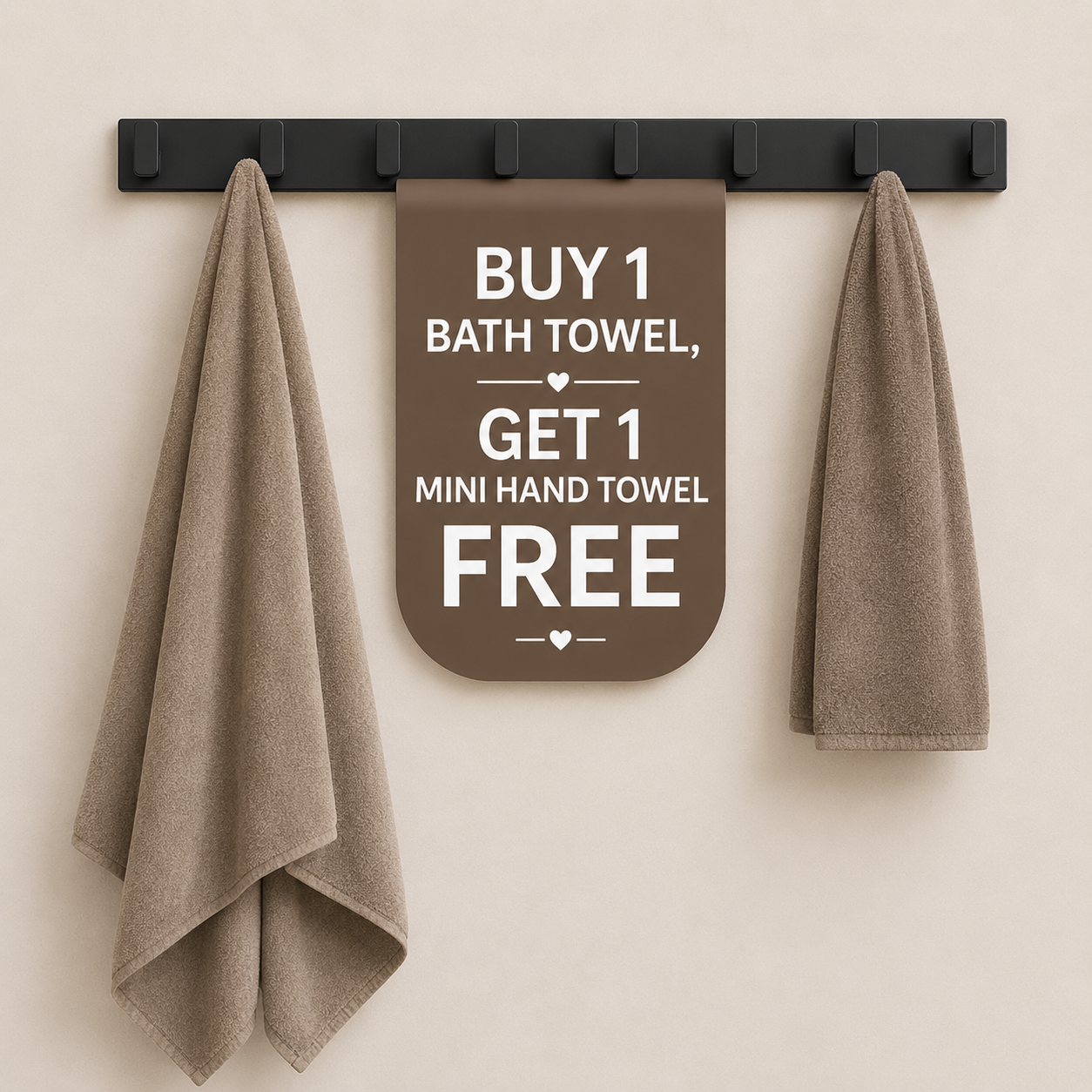 Bath Towel - Neutral | Soft Microfibre Neutral Colour Bath Towel | Free Face Towel