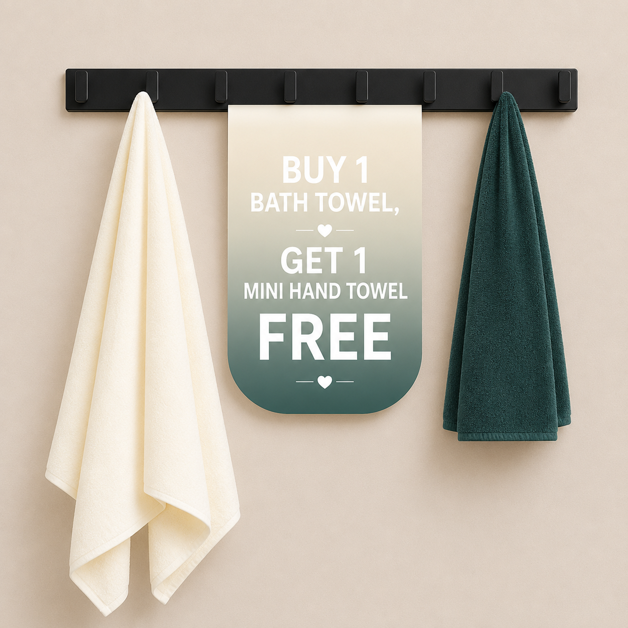 Bath Towel - Neutral | Soft Microfibre Neutral Colour Bath Towel | Free Face Towel