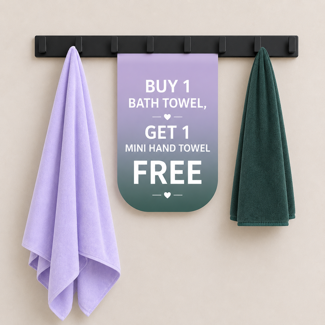 Bath Towel - Pastels | Soft Microfibre Pastels Colour Bath Towel | Free Face Towel