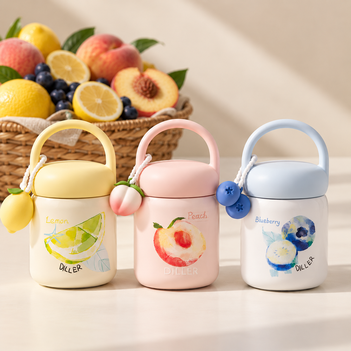 Fruit Charm Insulated 200ml Food Jar | Stores drinks and food