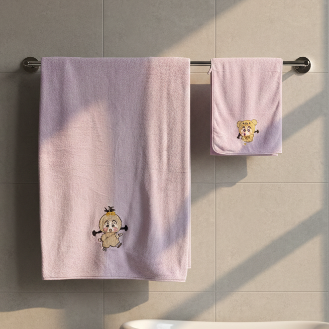 Microfiber Baby & Toddler Shinchan Towels | Set of 2 | Hand towel and Bath Towel | Daily use & Gifting