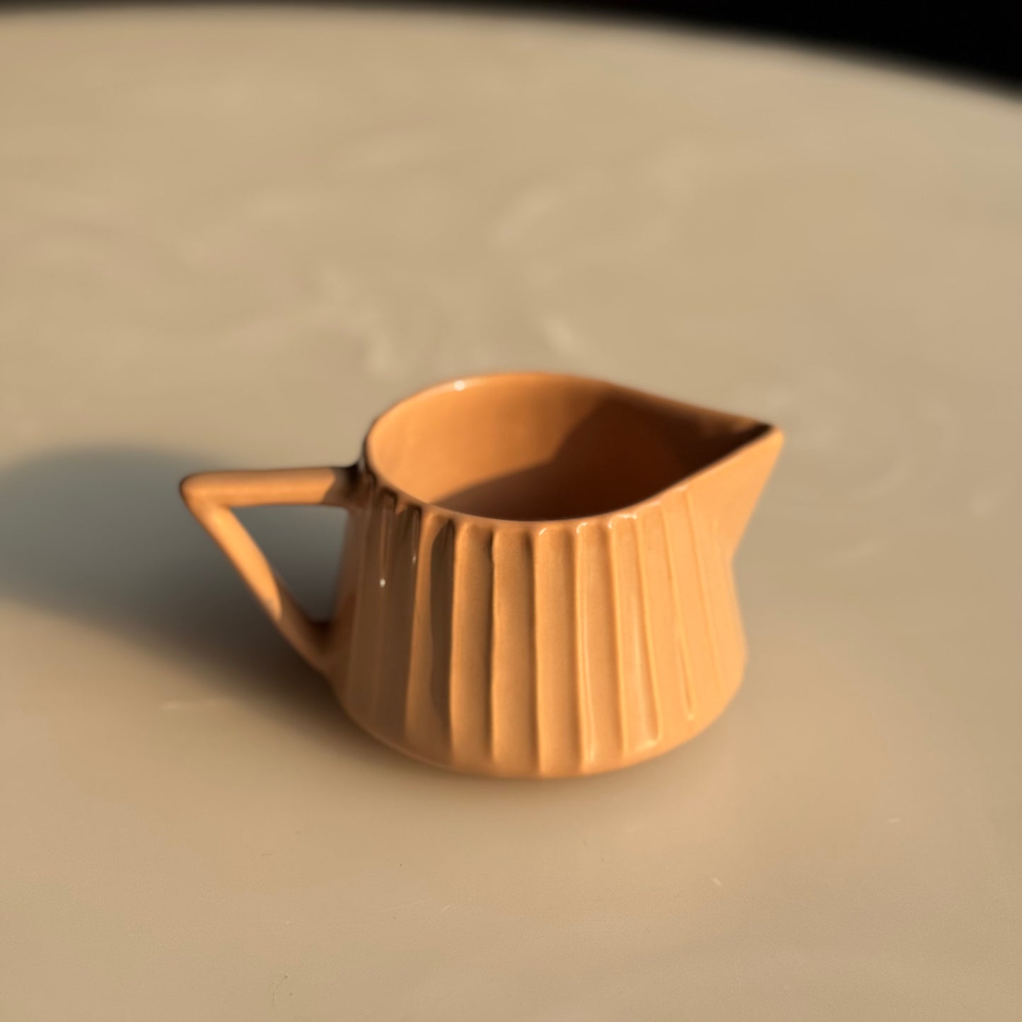 Ribbed Ceramic Milk Pot