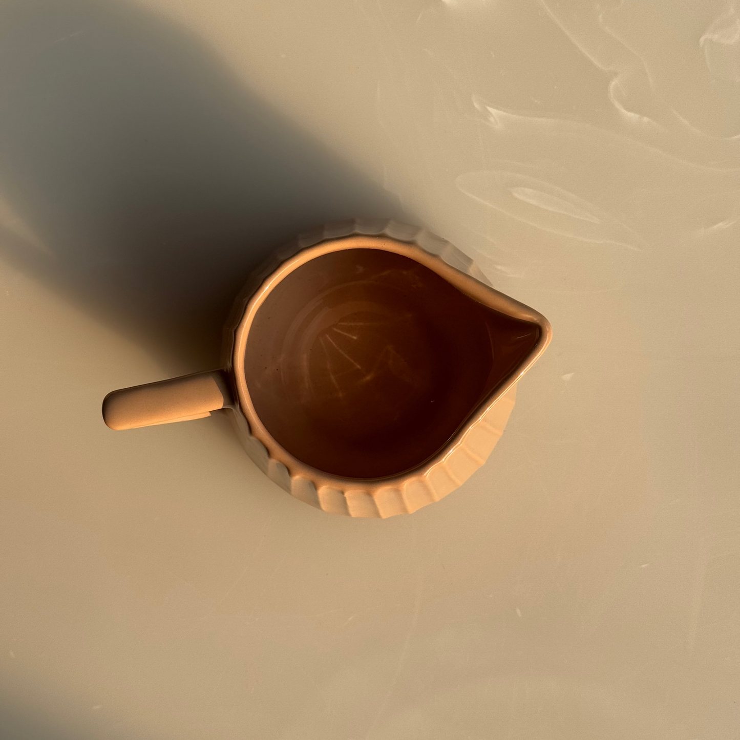 Ribbed Ceramic Milk Pot