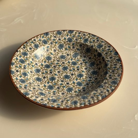 Floral Printed Ceramic Pasta Bowl