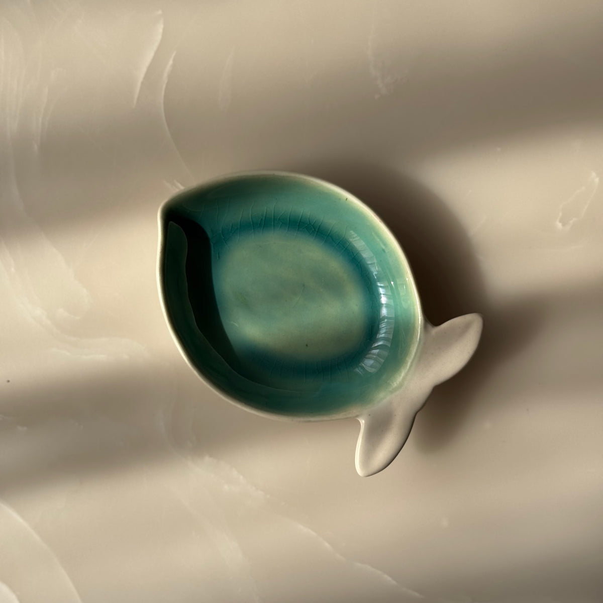 Small Glazed Ceramic Dipping Plate