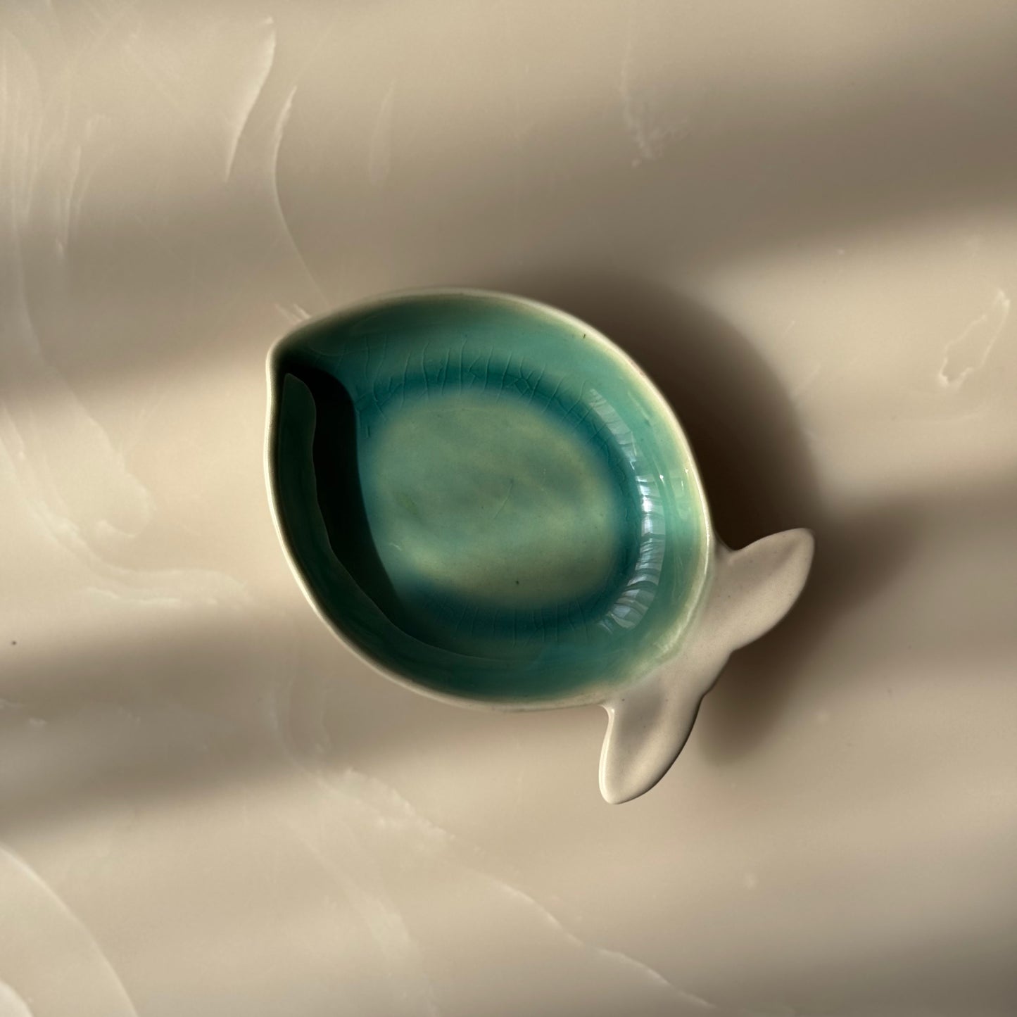 Small Glazed Ceramic Dipping Plate