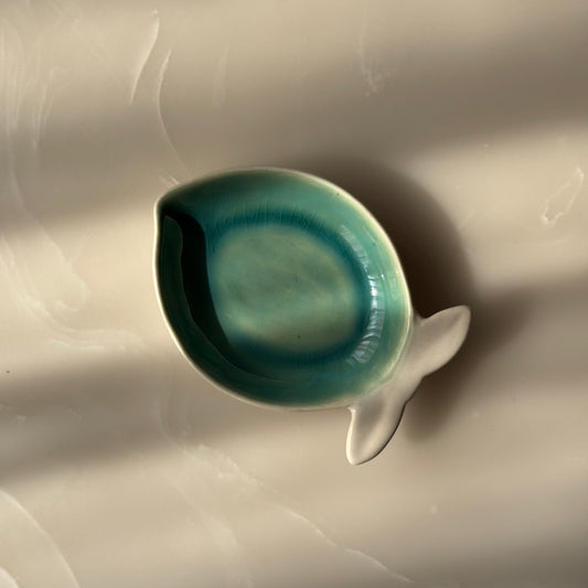 Small Glazed Ceramic Dipping Plate