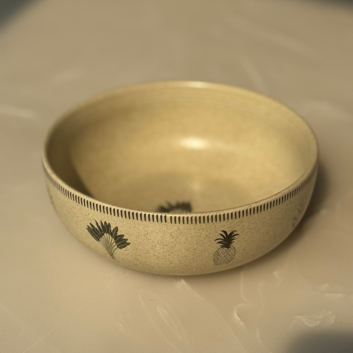 Tropical Speckled Stoneware Serving Bowl