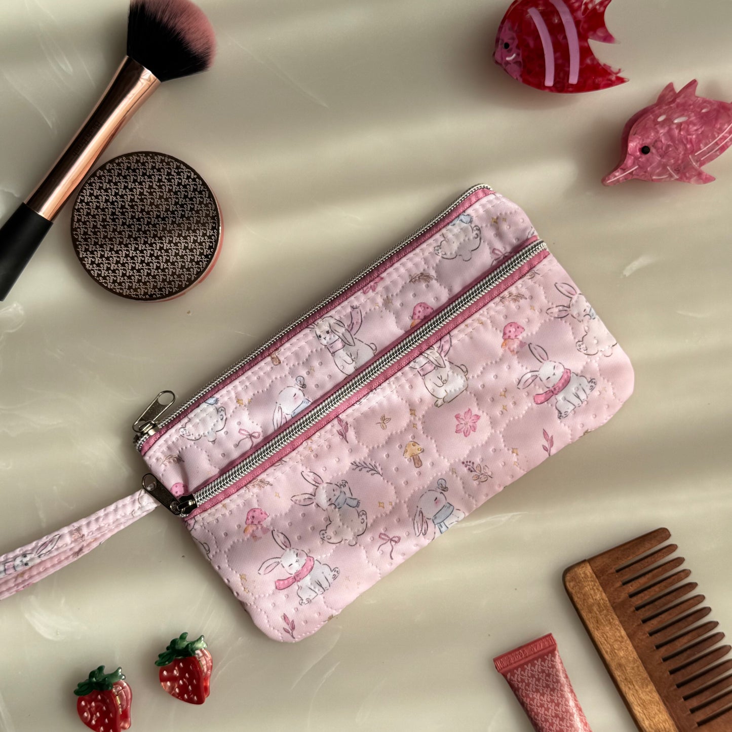 Travel Pouch | Quilted Water Resistant Mini Travel Pouch