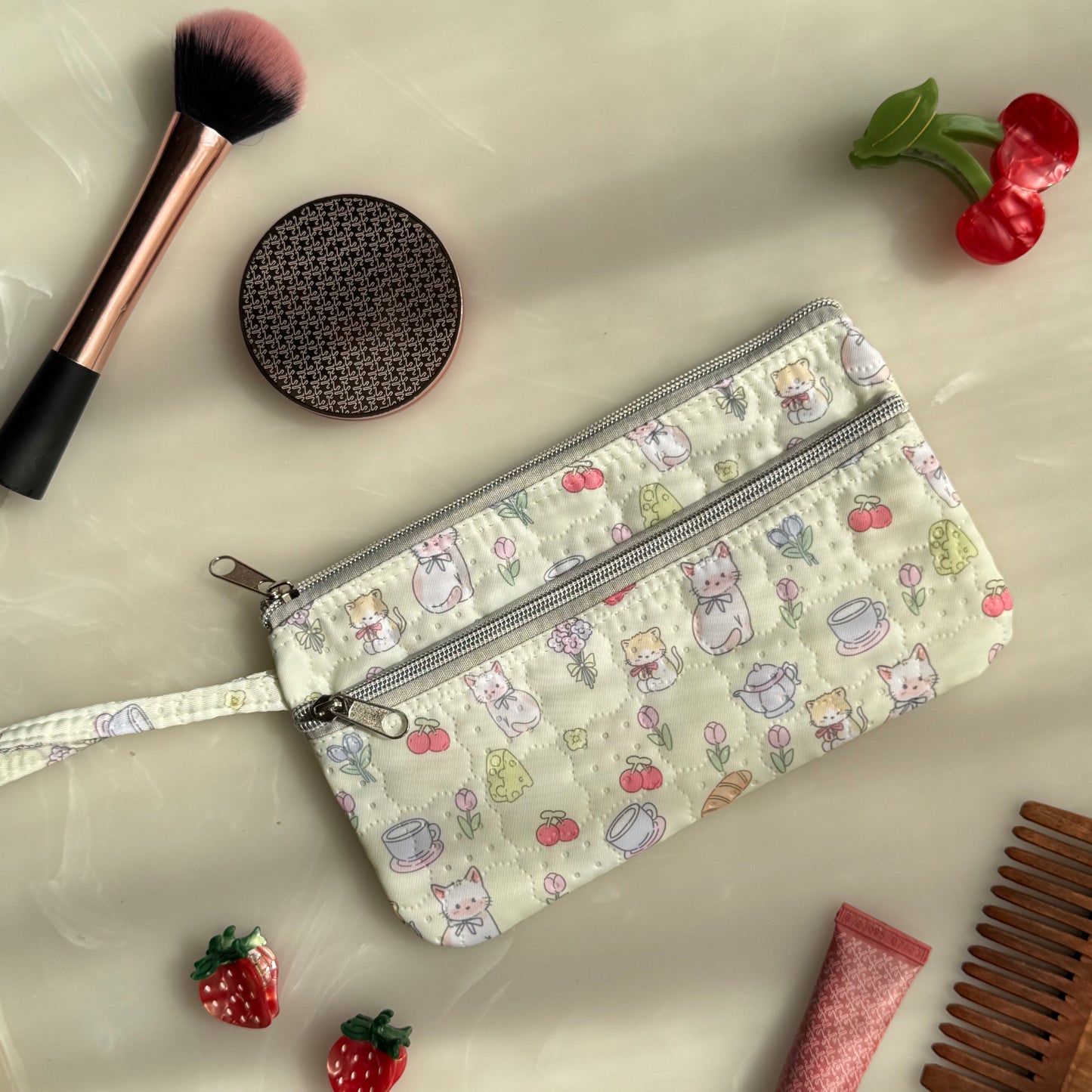 Travel Pouch | Quilted Water Resistant Mini Travel Pouch