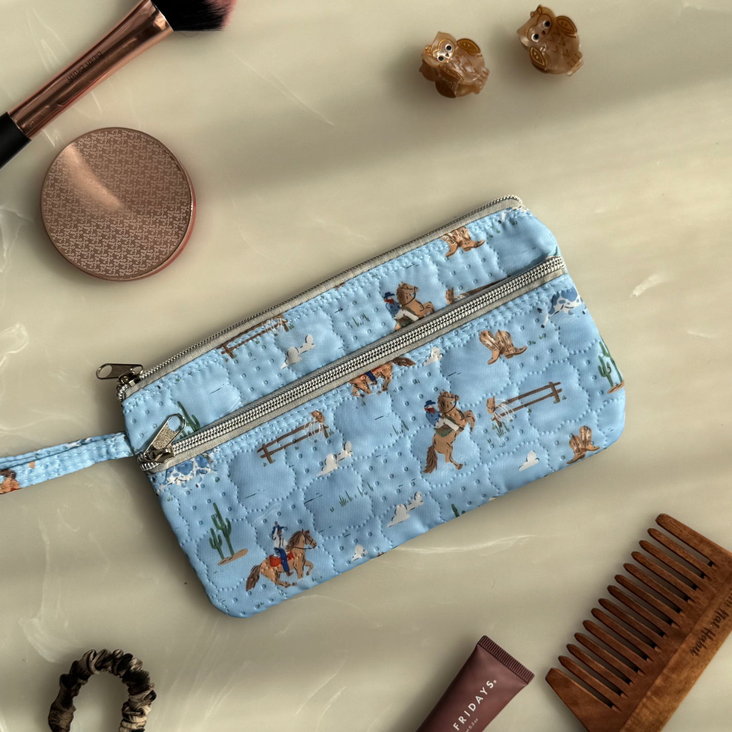 Travel Pouch | Quilted Water Resistant Mini Travel Pouch