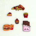 DIY Foodie Iron-on Embroidery Patches Kit (set of 6)