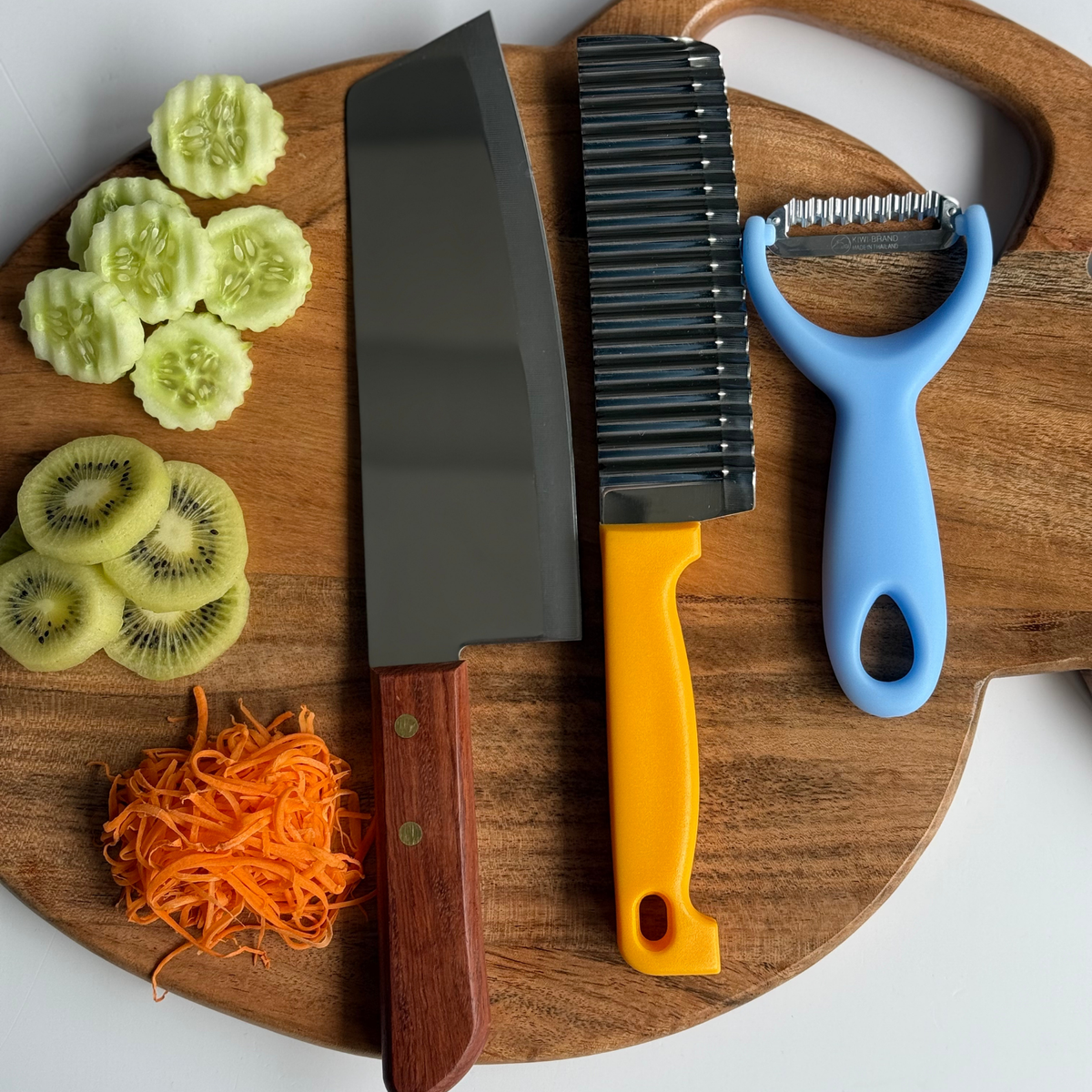 The Classy Combo | Set of 3 | Pro Peeler + Crinkle Cutter + Chef's Knife