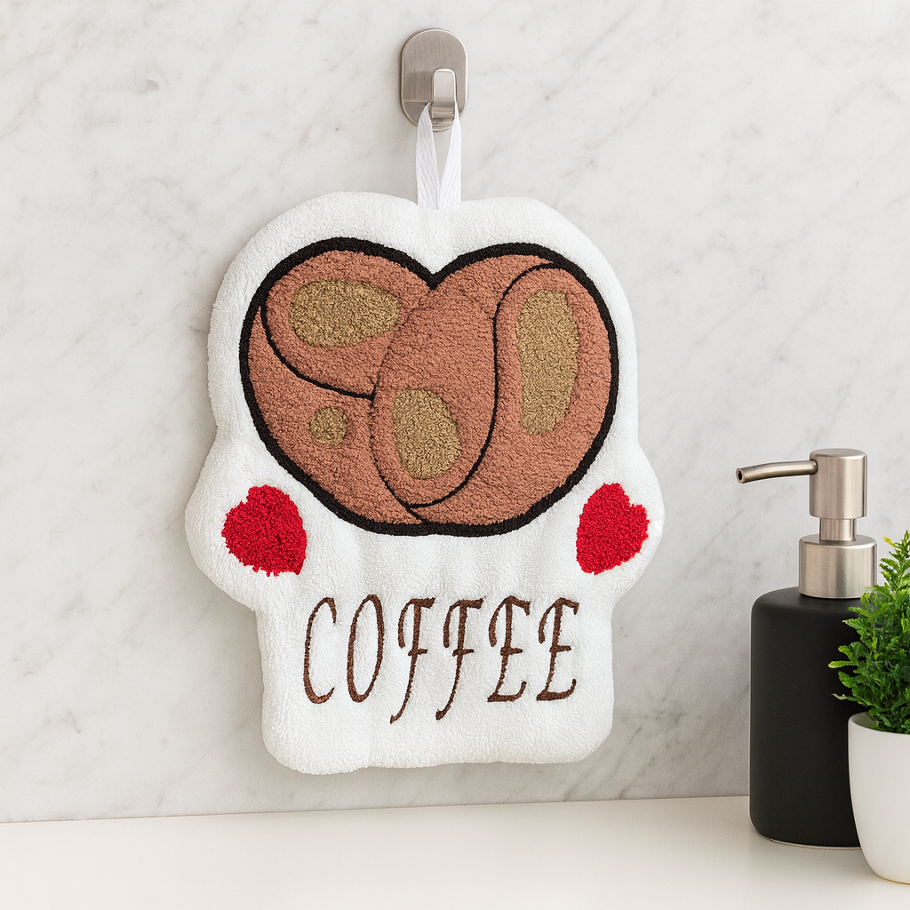 Coffee Lover Hand Towels | | Soft Terrycloth Hand Towels