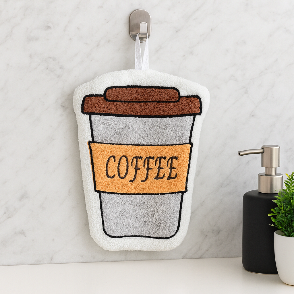 Coffee Lover Hand Towels | | Soft Terrycloth Hand Towels