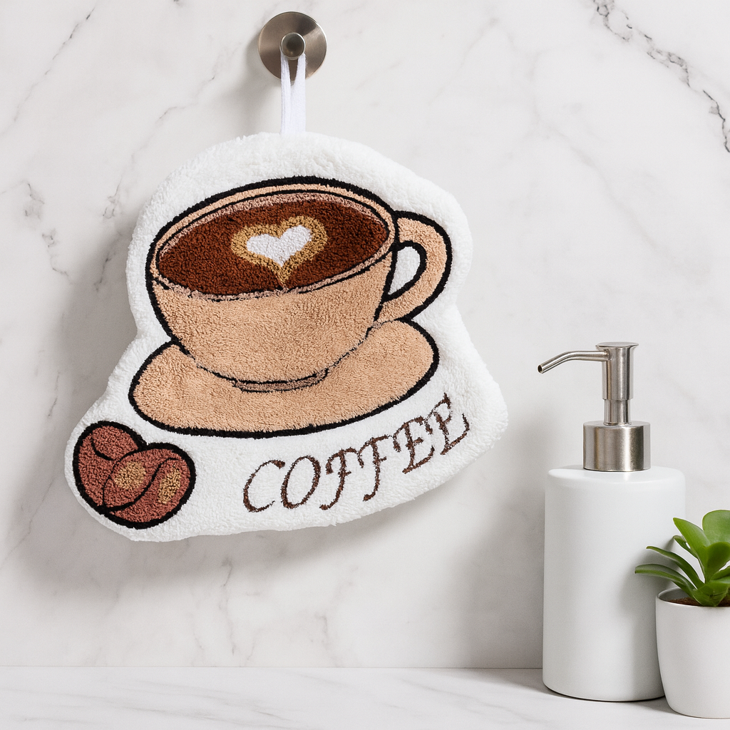 Coffee Lover Hand Towels | | Soft Terrycloth Hand Towels