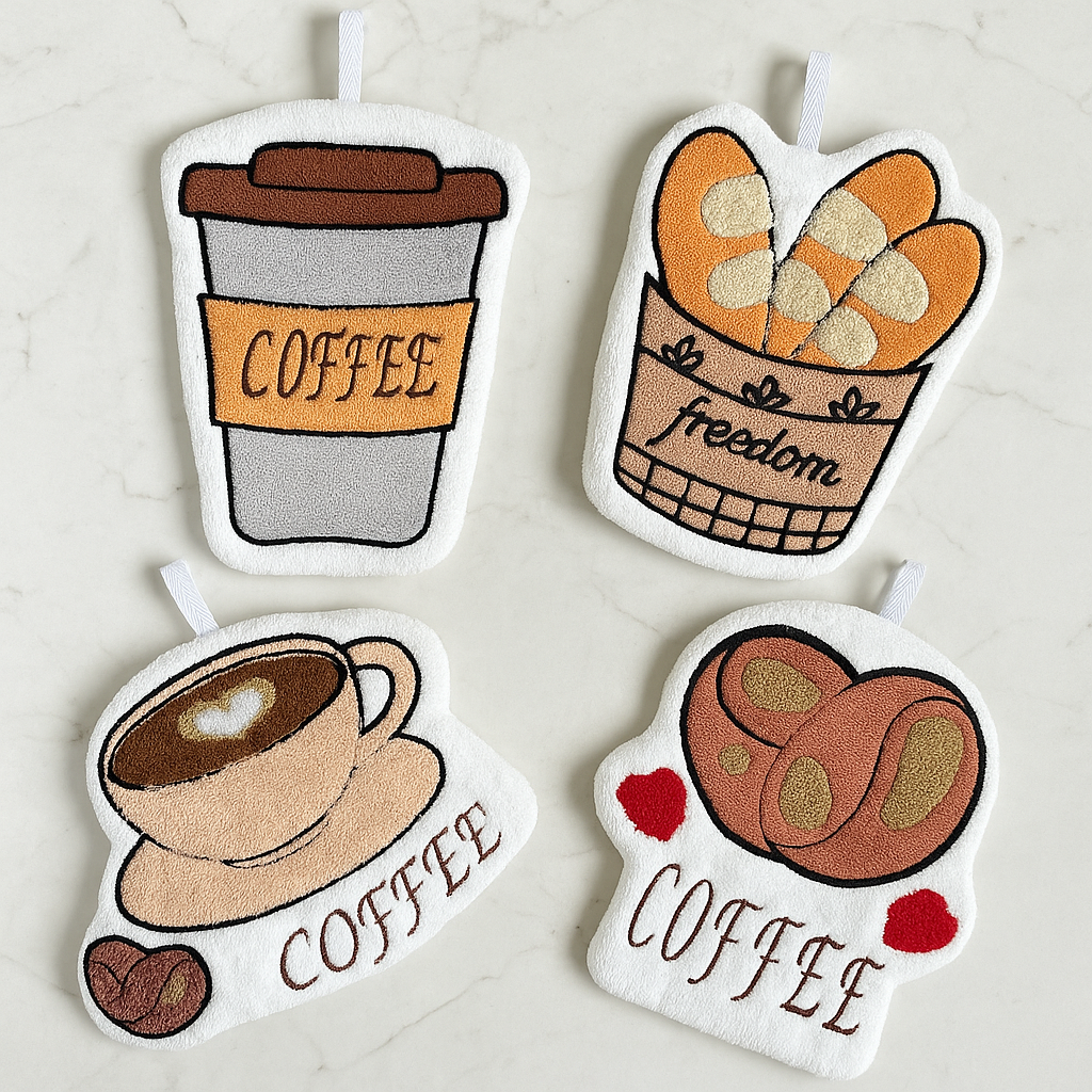 Coffee Lover Hand Towels | | Soft Terrycloth Hand Towels