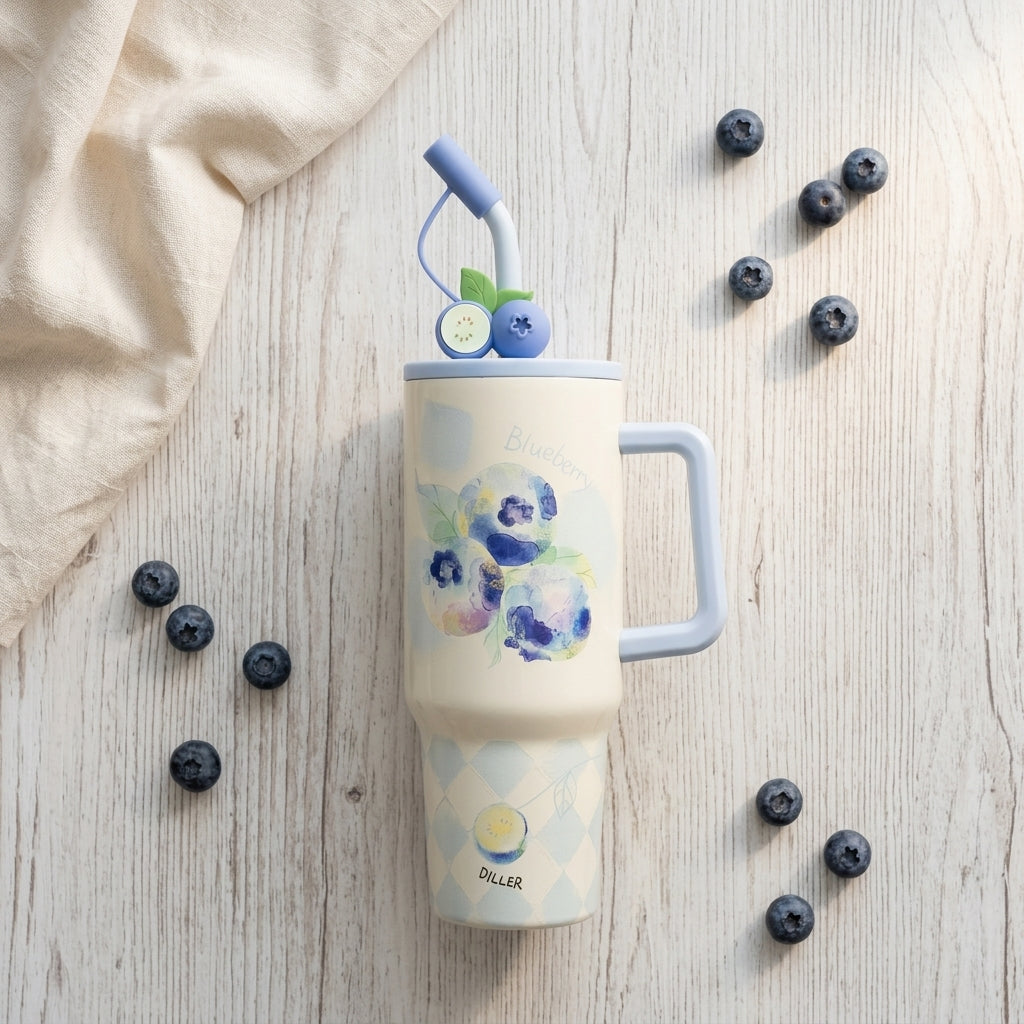 Fruit Charm Sipper– 1200ml Stainless Steel Insulated Tumbler