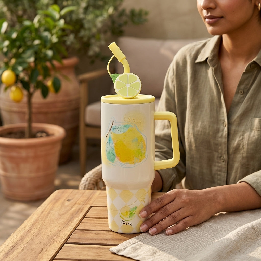 Fruit Charm Sipper– 1200ml Stainless Steel Insulated Tumbler