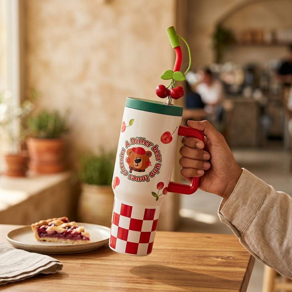 Fruit Charm Sipper– 1200ml Stainless Steel Insulated Tumbler