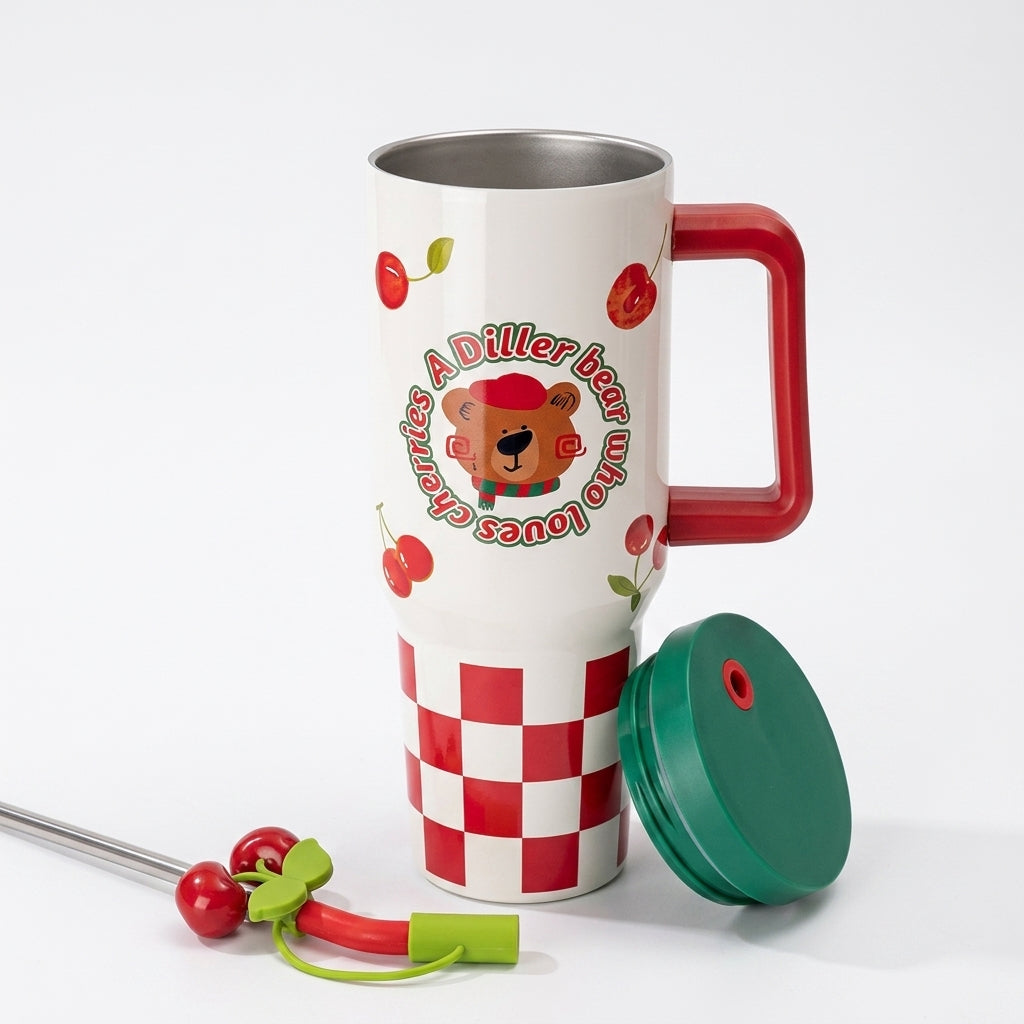 Fruit Charm Sipper– 1200ml Stainless Steel Insulated Tumbler