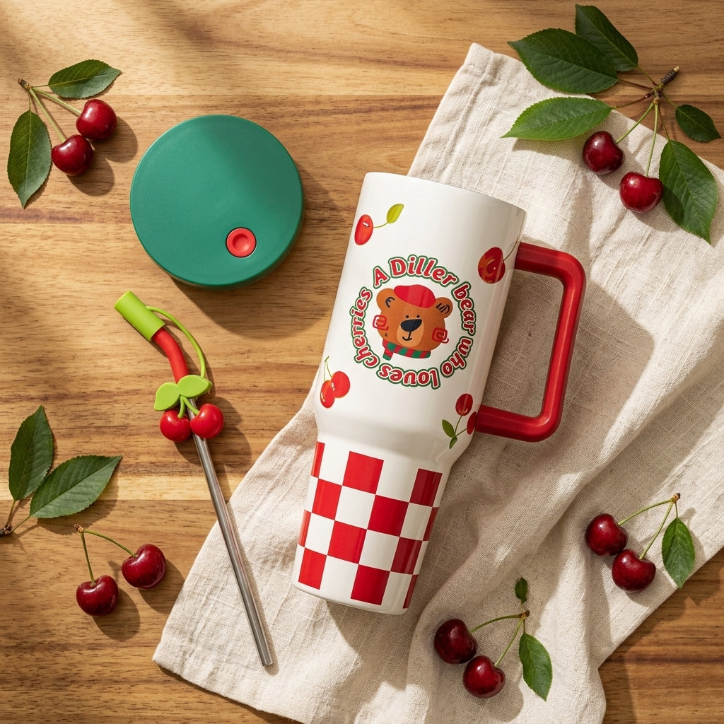 Fruit Charm Sipper– 1200ml Stainless Steel Insulated Tumbler