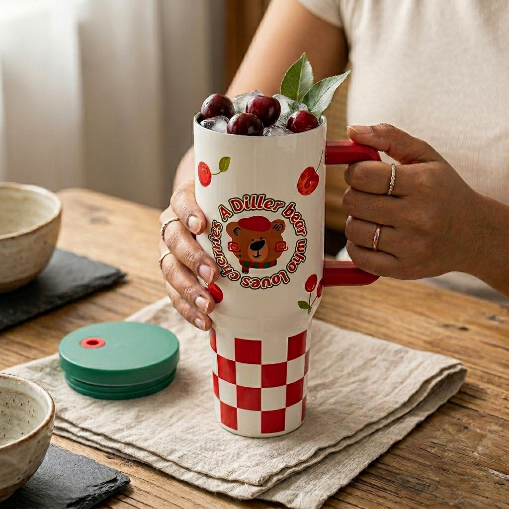 Fruit Charm Sipper– 1200ml Stainless Steel Insulated Tumbler