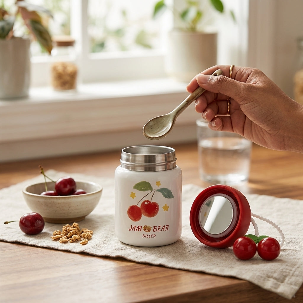 Fruit Charm Insulated 200ml Food Jar | Stores drinks and food