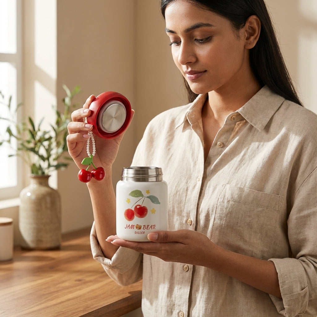 Fruit Charm Insulated 200ml Food Jar | Stores drinks and food