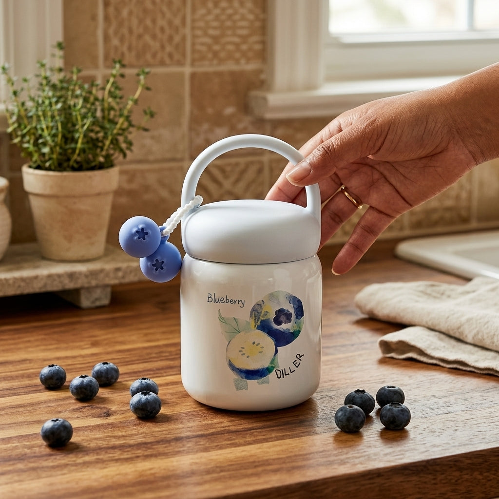 Fruit Charm Insulated 200ml Food Jar | Stores drinks and food