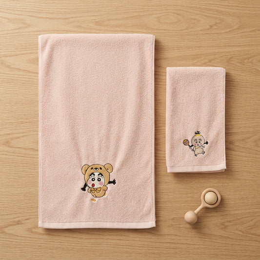 Microfiber Baby & Toddler Shinchan Towels | Set of 2 | Hand towel and Bath Towel | Daily use & Gifting