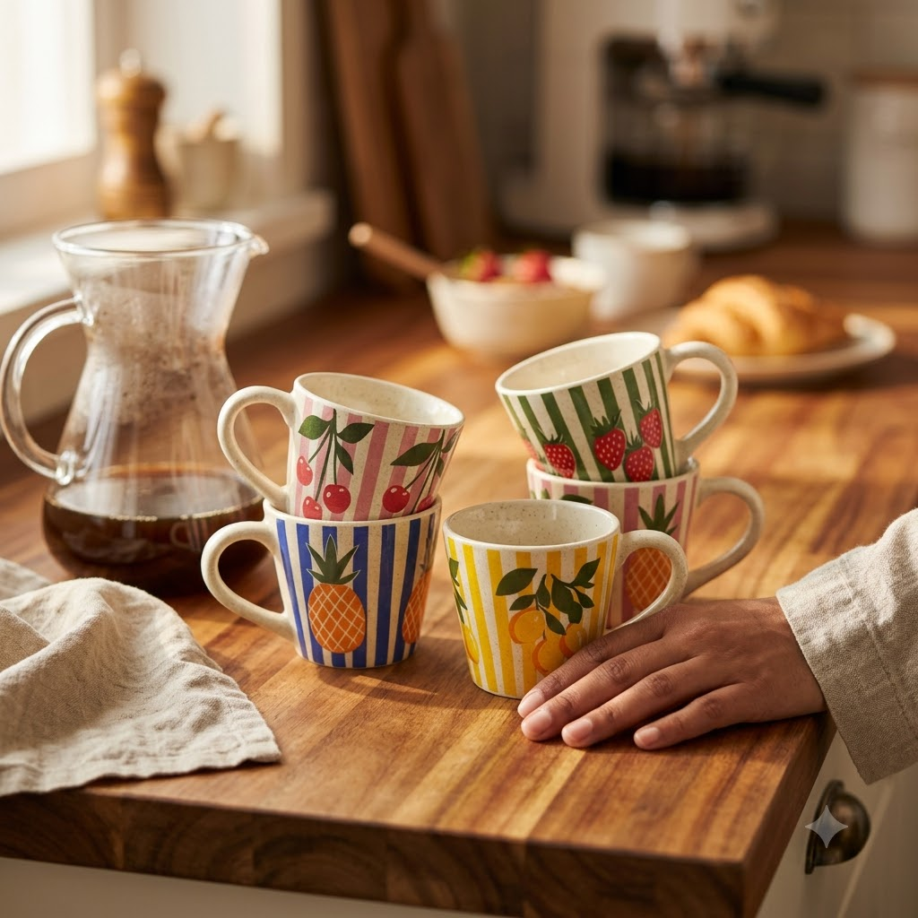 Set of 4 Cups | The Fruitea Cup Collection