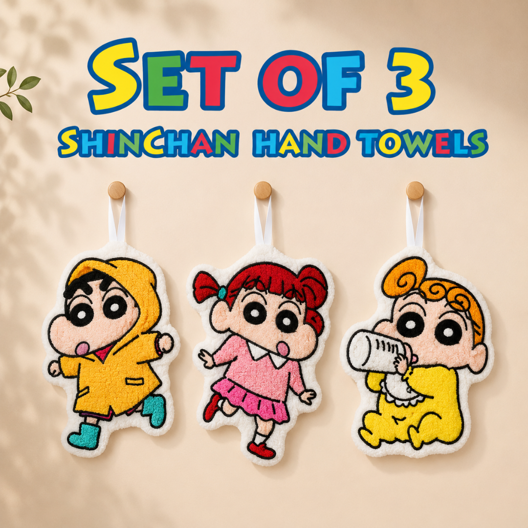Shinchan and Friends Hand Towel | | Soft Terrycloth Hand Towels