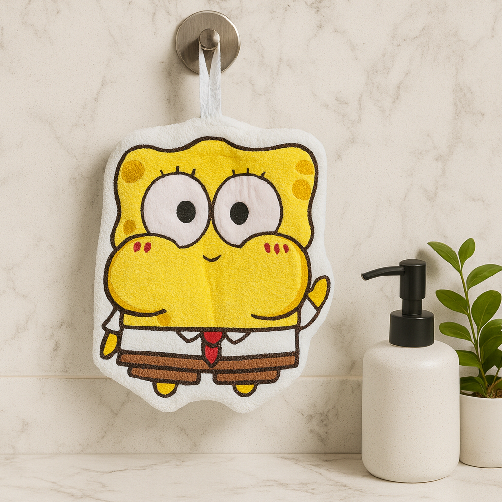 Sponge Bob Hand Towel | Soft Terrycloth Hand Towels